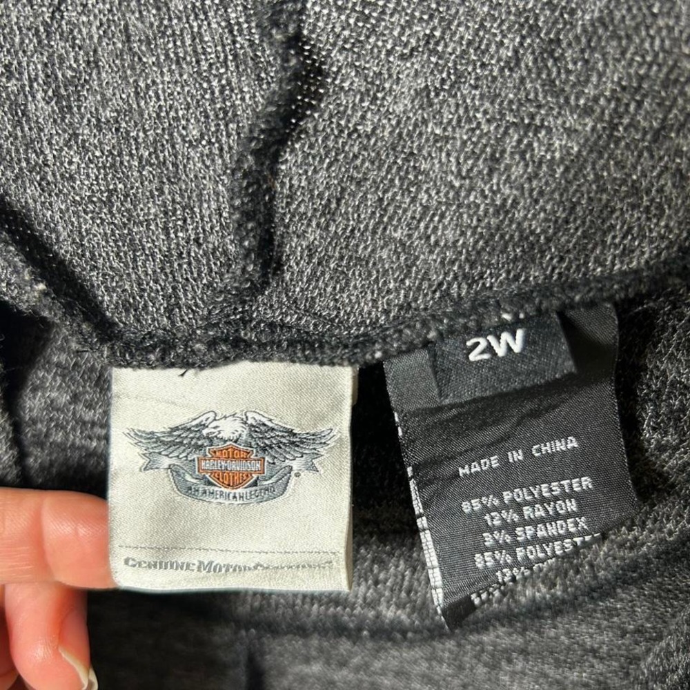 Grey Harley‎ Davidson open front cardigan with studded details #bikerchic - Picture 3 of 4